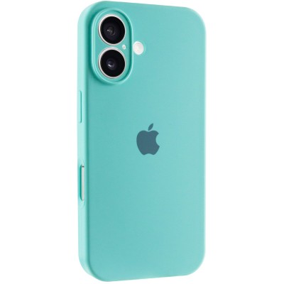 Чохол Silicone Case Full Camera Protective (AA) для Apple iPhone 16 (6.1") Бірюзовий / Marine Green Чохол Silicone Case Full Camera Protective (AA) для Apple iPhone 16 (6.1") Бірюзовий / Marine Green