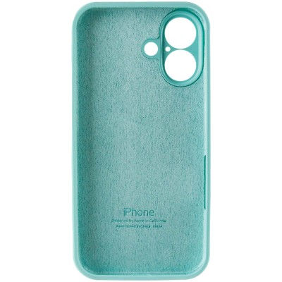 Чохол Silicone Case Full Camera Protective (AA) для Apple iPhone 16 (6.1") Бірюзовий / Marine Green Чохол Silicone Case Full Camera Protective (AA) для Apple iPhone 16 (6.1") Бірюзовий / Marine Green