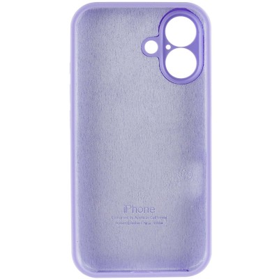 Чохол Silicone Case Full Camera Protective (AA) для Apple iPhone 16 (6.1") Бузковий / Dasheen