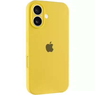 Чохол Silicone Case Full Camera Protective (AA) для Apple iPhone 16 (6.1") Жовтий / Yellow