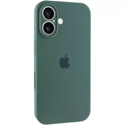 Чохол Silicone Case Full Camera Protective (AA) для Apple iPhone 16 (6.1") Зелений / Pine green