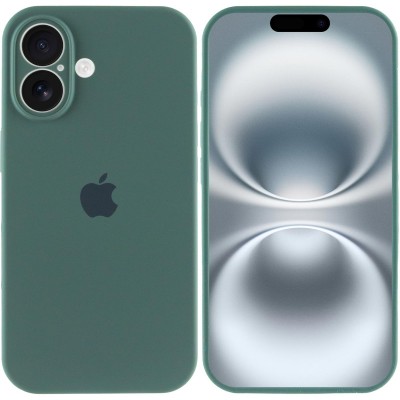 Чохол Silicone Case Full Camera Protective (AA) для Apple iPhone 16 (6.1") Зелений / Pine green