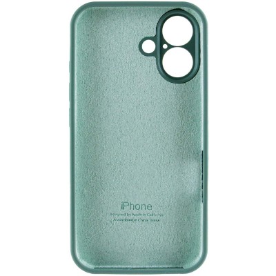 Чохол Silicone Case Full Camera Protective (AA) для Apple iPhone 16 (6.1") Зелений / Pine green