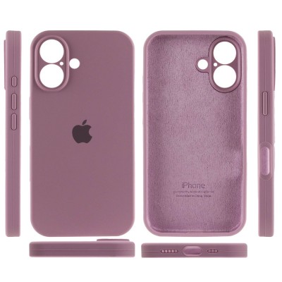 Чохол Silicone Case Full Camera Protective (AA) для Apple iPhone 16 (6.1") Ліловий / Lilac Pride