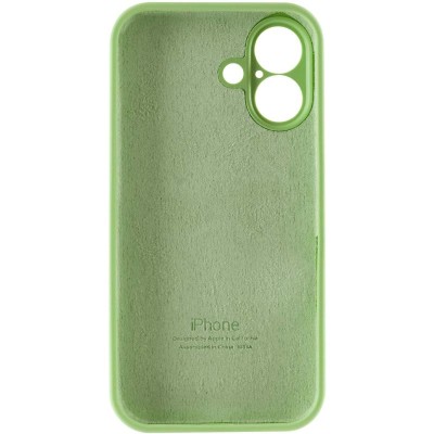 Чохол Silicone Case Full Camera Protective (AA) для Apple iPhone 16 (6.1") М'ятний / Mint