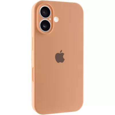 Чохол Silicone Case Full Camera Protective (AA) для Apple iPhone 16 (6.1") Помаранчевий / Cantaloupe