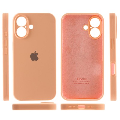 Чохол Silicone Case Full Camera Protective (AA) для Apple iPhone 16 (6.1") Помаранчевий / Cantaloupe