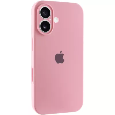 Чохол Silicone Case Full Camera Protective (AA) для Apple iPhone 16 (6.1") Рожевий / Light pink