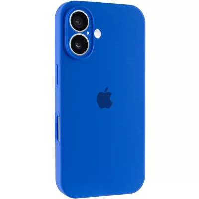 Чохол Silicone Case Full Camera Protective (AA) для Apple iPhone 16 (6.1") Синій / Capri Blue
