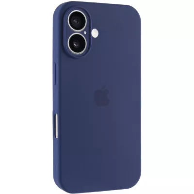 Чохол Silicone Case Full Camera Protective (AA) для Apple iPhone 16 (6.1") Синій / Deep navy