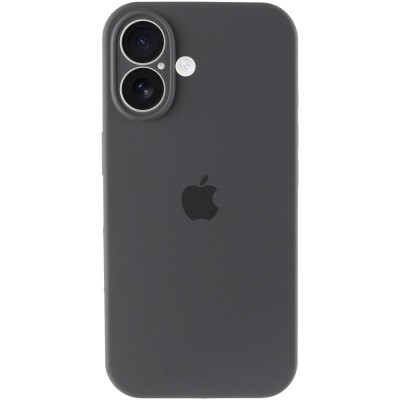 Чохол Silicone Case Full Camera Protective (AA) для Apple iPhone 16 (6.1") Сірий / Dark Gray