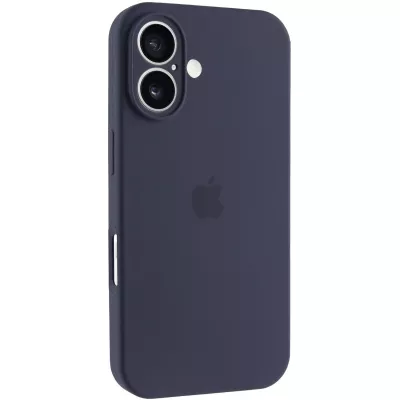 Чохол Silicone Case Full Camera Protective (AA) для Apple iPhone 16 (6.1") Темно-синій / Midnight blue