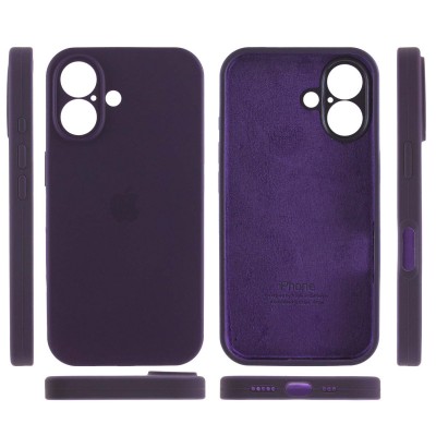 Чохол Silicone Case Full Camera Protective (AA) для Apple iPhone 16 (6.1") Фіолетовий / Elderberry Чохол Silicone Case Full Camera Protective (AA) для Apple iPhone 16 (6.1") Фіолетовий / Elderberry