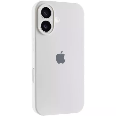 Чохол Silicone Case Full Camera Protective (AA) для Apple iPhone 16 Plus (6.7") Білий / White