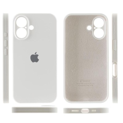 Чохол Silicone Case Full Camera Protective (AA) для Apple iPhone 16 Plus (6.7") Білий / White