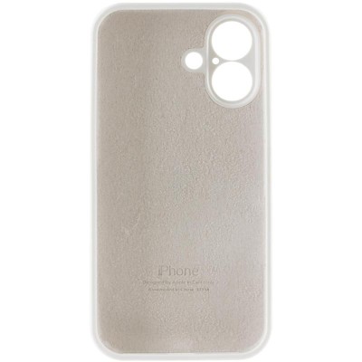 Чохол Silicone Case Full Camera Protective (AA) для Apple iPhone 16 Plus (6.7") Білий / White