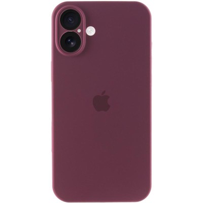 Чохол Silicone Case Full Camera Protective (AA) для Apple iPhone 16 Plus (6.7") Бордовий / Plum