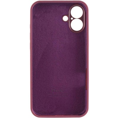 Чохол Silicone Case Full Camera Protective (AA) для Apple iPhone 16 Plus (6.7") Бордовий / Plum