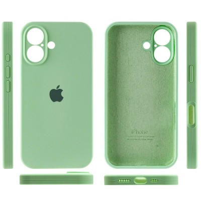 Чохол Silicone Case Full Camera Protective (AA) для Apple iPhone 16 Plus (6.7") Зелений / Pistachio
