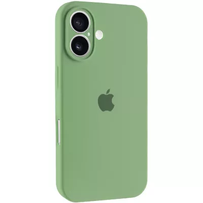 Чохол Silicone Case Full Camera Protective (AA) для Apple iPhone 16 Plus (6.7") М'ятний / Mint