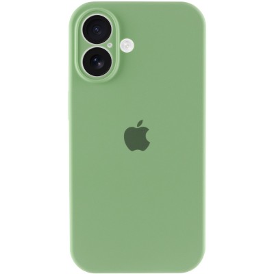 Чохол Silicone Case Full Camera Protective (AA) для Apple iPhone 16 Plus (6.7") М'ятний / Mint
