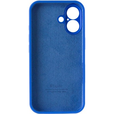 Чохол Silicone Case Full Camera Protective (AA) для Apple iPhone 16 Plus (6.7") Синій / Capri Blue