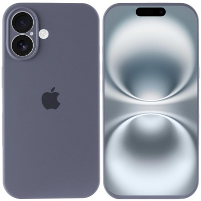 Чохол Silicone Case Full Camera Protective (AA) для Apple iPhone 16 Plus (6.7") Сірий / Lavender Gray