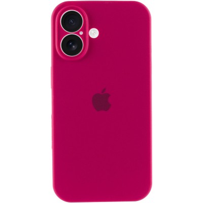 Чохол Silicone Case Full Camera Protective (AA) для Apple iPhone 16 Plus (6.7") Червоний / Rose Red