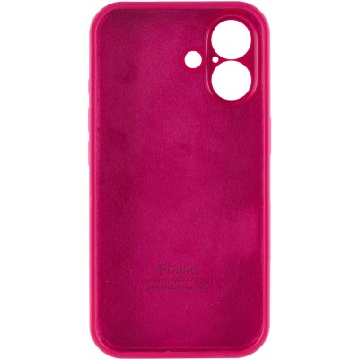 Чохол Silicone Case Full Camera Protective (AA) для Apple iPhone 16 Plus (6.7") Червоний / Rose Red