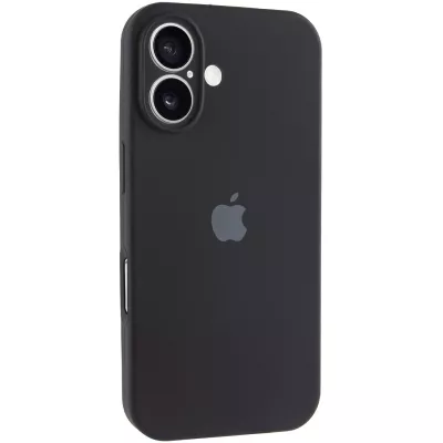 Чохол Silicone Case Full Camera Protective (AA) для Apple iPhone 16 Plus (6.7") Чорний / Black