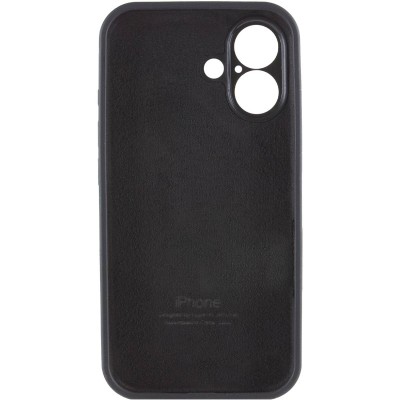 Чохол Silicone Case Full Camera Protective (AA) для Apple iPhone 16 Plus (6.7") Чорний / Black