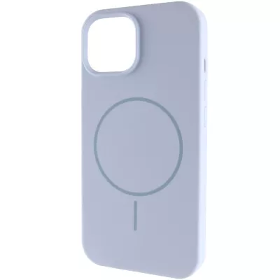 Чохол Silicone Case Full Protective (AA) NO LOGO with MagSafe для Apple iPhone 12 Pro Max (6.7") Блакитний / Lilac Blue