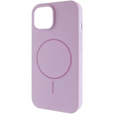 Чохол Silicone Case Full Protective (AA) NO LOGO with MagSafe для Apple iPhone 12 Pro Max (6.7") Бузковий / Lilac