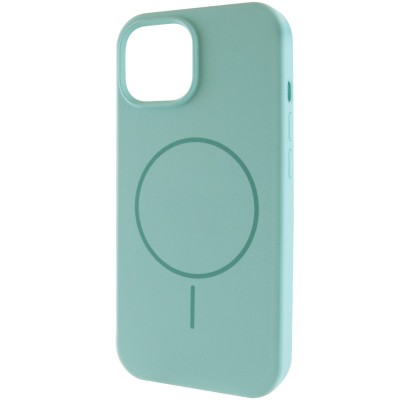 Чохол Silicone Case Full Protective (AA) NO LOGO with MagSafe для Apple iPhone 13 (6.1") Бірюзовий / Light Turquoise