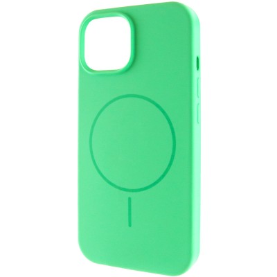 Чохол Silicone Case Full Protective (AA) NO LOGO with MagSafe для Apple iPhone 13 (6.1") Зелений / Spearmint Чохол Silicone Case Full Protective (AA) NO LOGO with MagSafe для Apple iPhone 13 (6.1") Зелений / Spearmint