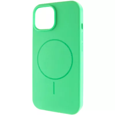 Чохол Silicone Case Full Protective (AA) NO LOGO with MagSafe для Apple iPhone 13 (6.1") Зелений / Spearmint