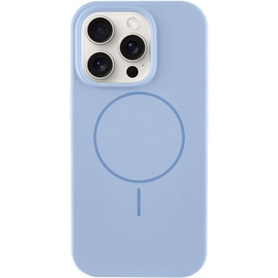 Чохол Silicone Case Full Protective (AA) NO LOGO with MagSafe для Apple iPhone 13 Pro Max (6.7") Блакитний / Lilac Blue