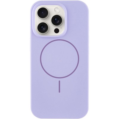 Чохол Silicone Case Full Protective (AA) NO LOGO with MagSafe для Apple iPhone 13 Pro Max (6.7") Бузковий / Dasheen