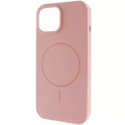 Чохол Silicone Case Full Protective (AA) NO LOGO with MagSafe для Apple iPhone 14 (6.1") Рожевий / Pink Sand