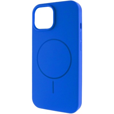 Чохол Silicone Case Full Protective (AA) NO LOGO with MagSafe для Apple iPhone 14 (6.1") Синій / Capri Blue