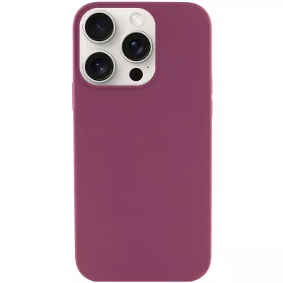 Чохол Silicone Case Full Protective (AA) NO LOGO для Apple iPhone 15 Pro Max (6.7") Бордовий / Plum