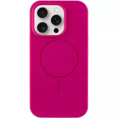 Чохол Silicone Case Full Protective (AA) NO LOGO with MagSafe для Apple iPhone 14 Pro Max (6.7") Малиновий / Dragon Fruit