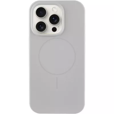 Чохол Silicone Case Full Protective (AA) NO LOGO with MagSafe для Apple iPhone 14 Pro Max (6.7") Сірий / Light Grey