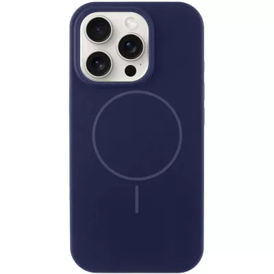 Чохол Silicone Case Full Protective (AA) NO LOGO with MagSafe для Apple iPhone 14 Pro Max (6.7") Темно-синій / Midnight blue