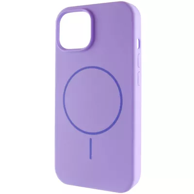 Чохол Silicone Case Full Protective (AA) NO LOGO with MagSafe для Apple iPhone 15 (6.1") Бузковий / Dasheen