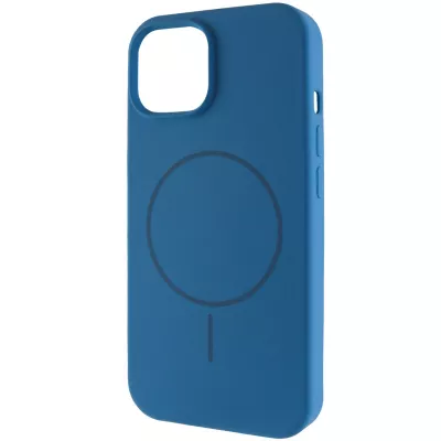 Чохол Silicone Case Full Protective (AA) NO LOGO with MagSafe для Apple iPhone 15 (6.1") Синій / Denim Blue
