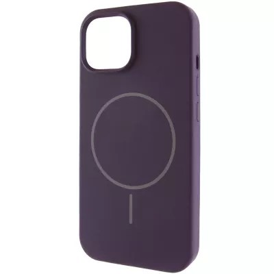 Чохол Silicone Case Full Protective (AA) NO LOGO with MagSafe для Apple iPhone 15 (6.1") Фіолетовий / Elderberry