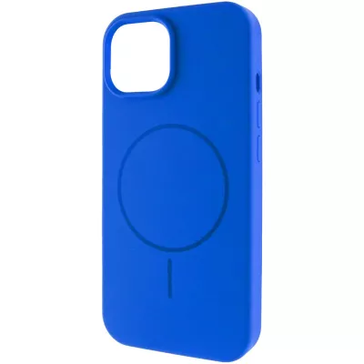 Чохол Silicone Case Full Protective (AA) NO LOGO with MagSafe для Apple iPhone 15 Plus (6.7") Синій / Capri Blue