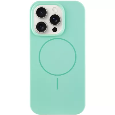 Чохол Silicone Case Full Protective (AA) NO LOGO with MagSafe для Apple iPhone 15 Pro (6.1") Зелений / Spearmint
