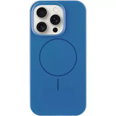 Чохол Silicone Case Full Protective (AA) NO LOGO with MagSafe для Apple iPhone 15 Pro (6.1") Синій / Denim Blue
